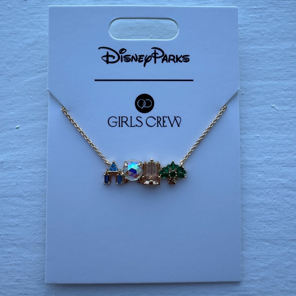 Disney x Girls Crew Walt Disney World Four Parks Icon Necklace - NEW